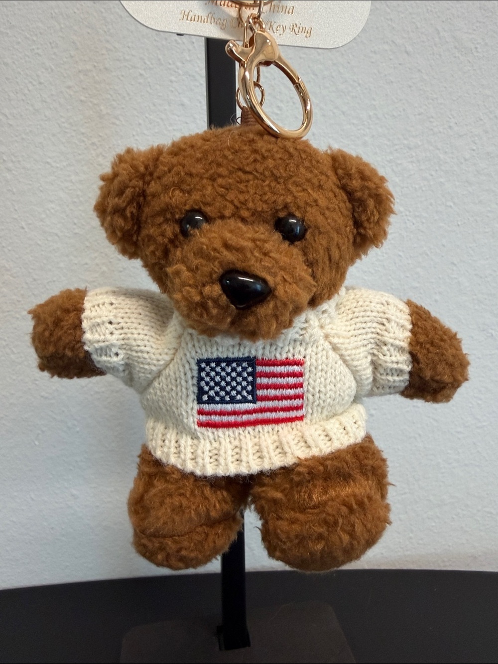 Natasha | Whimsical Teddy Bear Sweater w/ American Flag Bag Charm🇺🇸 🧸